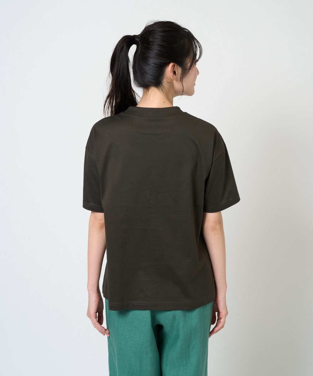 NGKGE42180 GIANNI LO GIUDICE(ジャンニ ロ ジュディチェ) [洗える・日本製]天竺シルケットカットソー カーキ