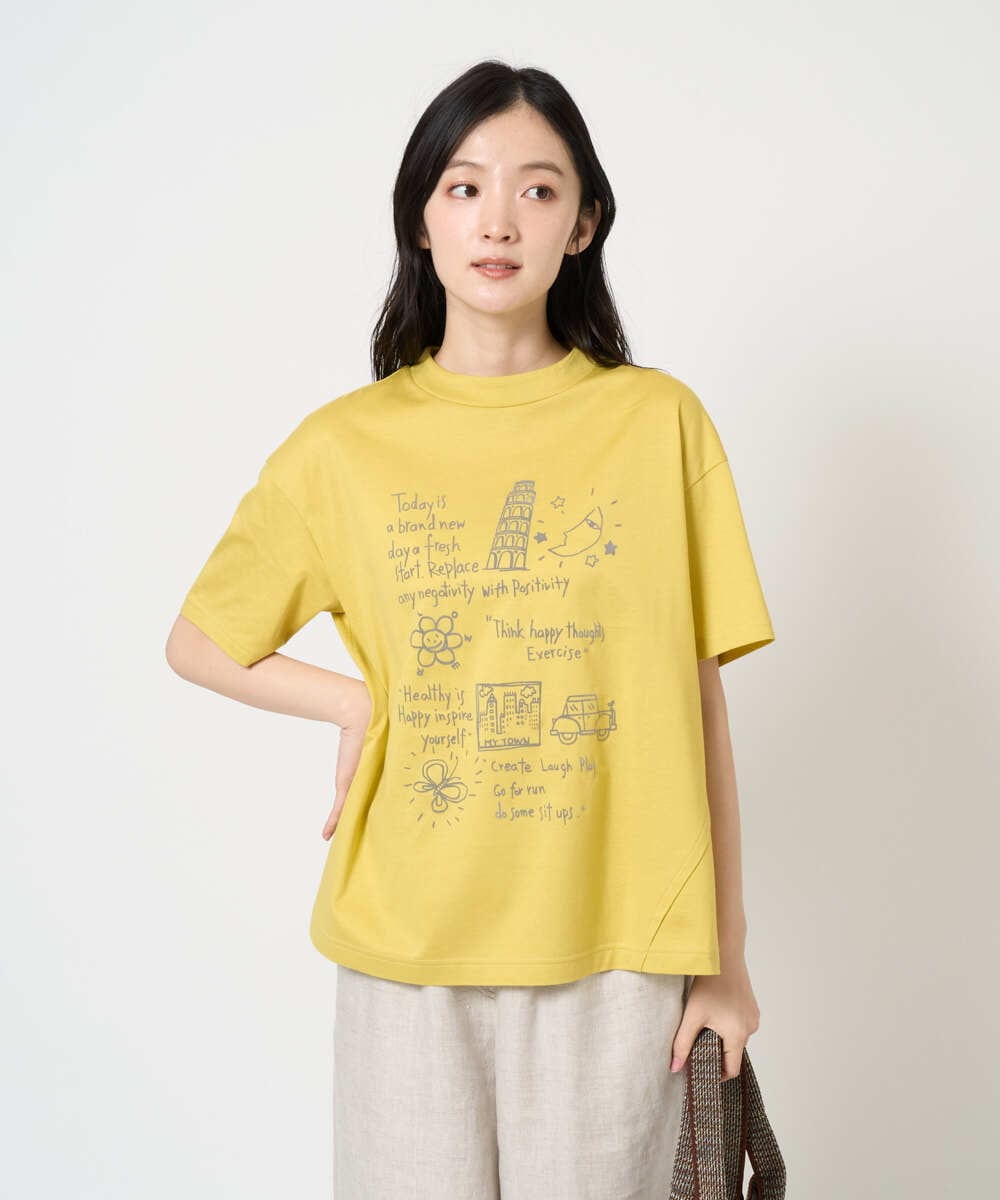 NGKGE42180 GIANNI LO GIUDICE(ジャンニ ロ ジュディチェ) [洗える・日本製]天竺シルケットカットソー カーキ