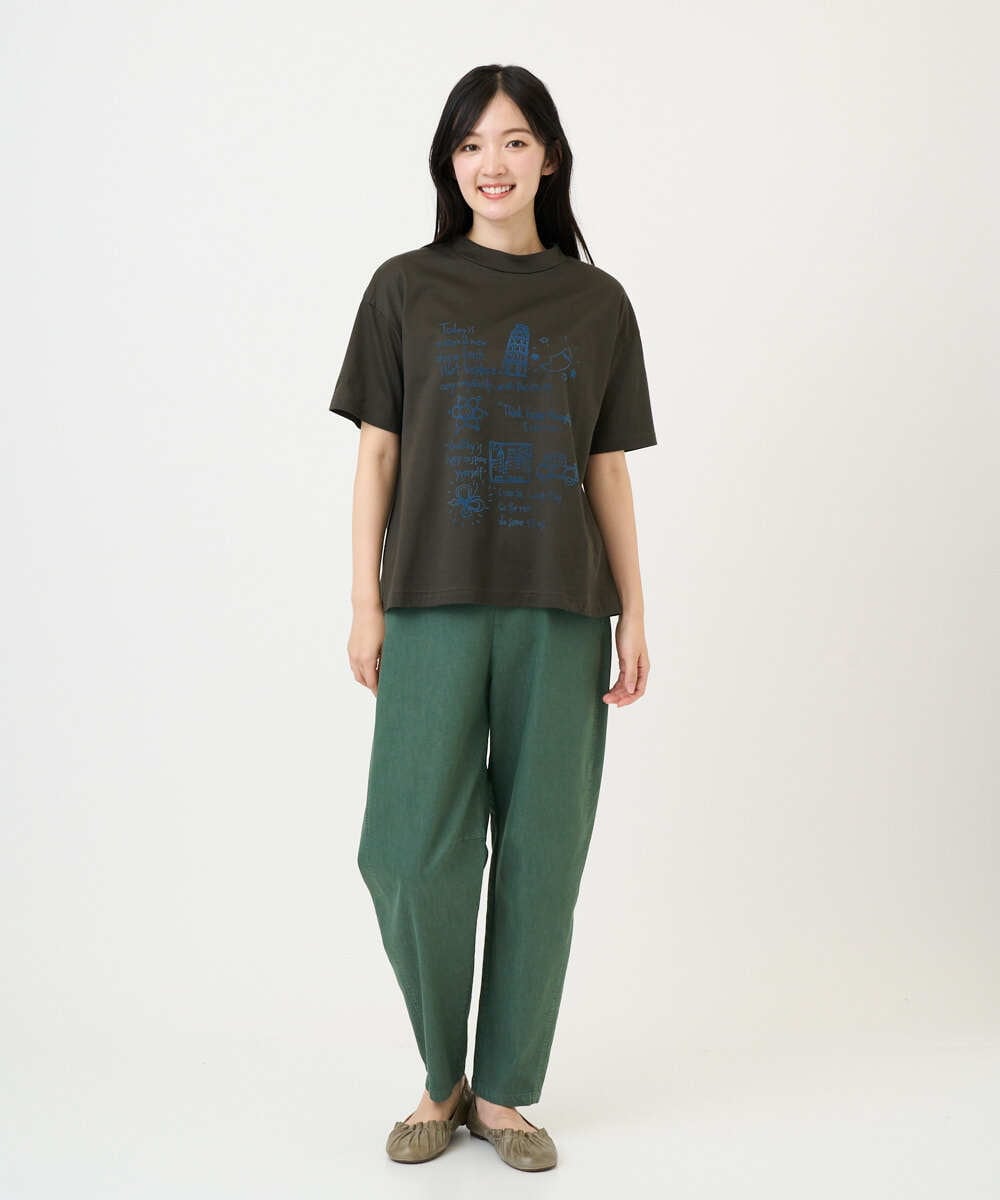 NGKGE42180 GIANNI LO GIUDICE(ジャンニ ロ ジュディチェ) [洗える・日本製]天竺シルケットカットソー カーキ