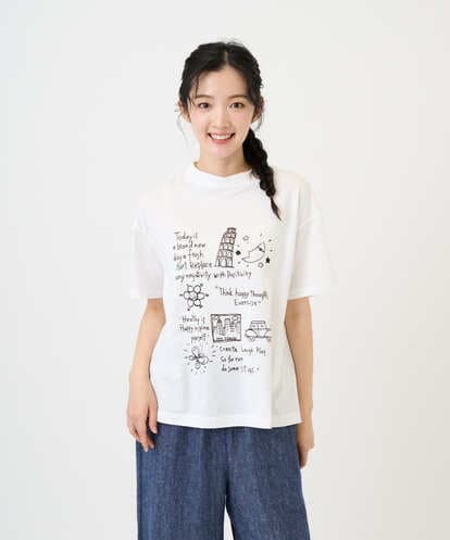 NGKGE42180 GIANNI LO GIUDICE [洗える・日本製]天竺シルケットカットソー