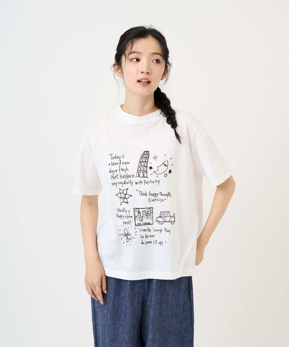 NGKGE42180 GIANNI LO GIUDICE(ジャンニ ロ ジュディチェ) [洗える・日本製]天竺シルケットカットソー ホワイト