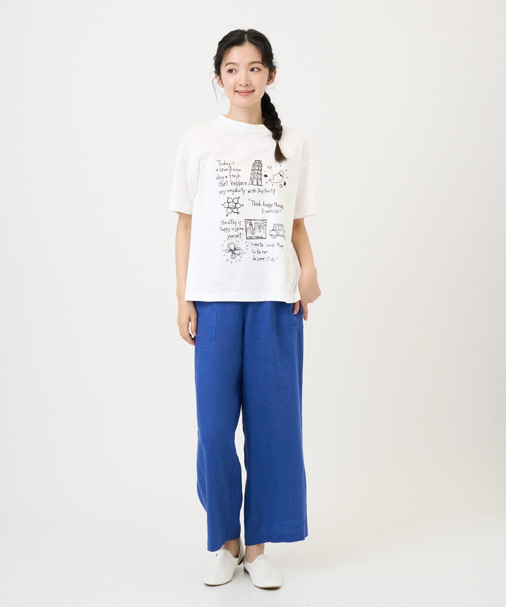 NGKGE42180 GIANNI LO GIUDICE(ジャンニ ロ ジュディチェ) [洗える・日本製]天竺シルケットカットソー ホワイト