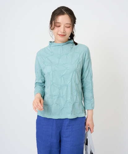 NGKGE46170 GIANNI LO GIUDICE [洗える・日本製]麻混シャーリングカットソー