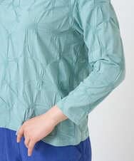 NGKGE46170 GIANNI LO GIUDICE(ジャンニ ロ ジュディチェ) [洗える・日本製]麻混シャーリングカットソー ライトブルー