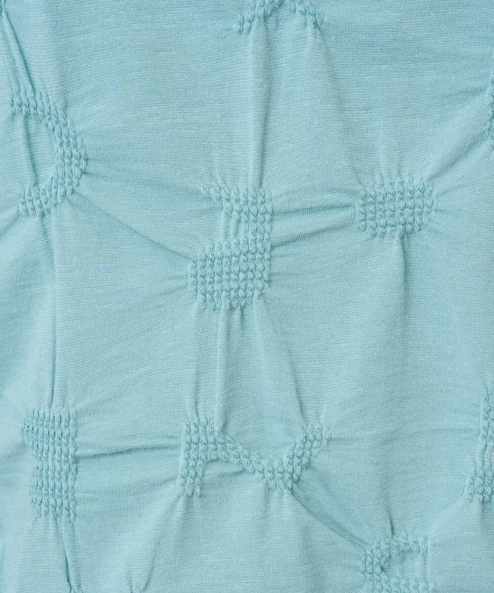 NGKGE46170 GIANNI LO GIUDICE(ジャンニ ロ ジュディチェ) [洗える・日本製]麻混シャーリングカットソー ライトブルー