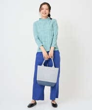 NGKGE46170 GIANNI LO GIUDICE(ジャンニ ロ ジュディチェ) [洗える・日本製]麻混シャーリングカットソー ライトブルー