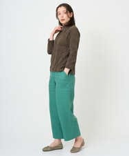 NGKGE46170 GIANNI LO GIUDICE(ジャンニ ロ ジュディチェ) [洗える・日本製]麻混シャーリングカットソー ライトブルー