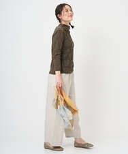 NGKGE46170 GIANNI LO GIUDICE(ジャンニ ロ ジュディチェ) [洗える・日本製]麻混シャーリングカットソー ライトブルー