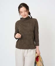 NGKGE46170 GIANNI LO GIUDICE(ジャンニ ロ ジュディチェ) [洗える・日本製]麻混シャーリングカットソー ライトブルー