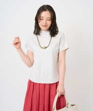 NGKGE48110 GIANNI LO GIUDICE(ジャンニ ロ ジュディチェ) [洗える・日本製]綿麻ボトルネック天竺カットソー ライトブルー