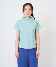 NGKGE48110 GIANNI LO GIUDICE(ジャンニ ロ ジュディチェ) [洗える・日本製]綿麻ボトルネック天竺カットソー ライトブルー