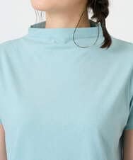 NGKGE48110 GIANNI LO GIUDICE(ジャンニ ロ ジュディチェ) [洗える・日本製]綿麻ボトルネック天竺カットソー ライトブルー