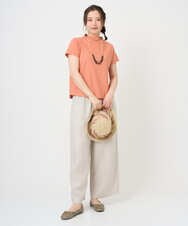 NGKGE48110 GIANNI LO GIUDICE(ジャンニ ロ ジュディチェ) [洗える・日本製]綿麻ボトルネック天竺カットソー ライトブルー