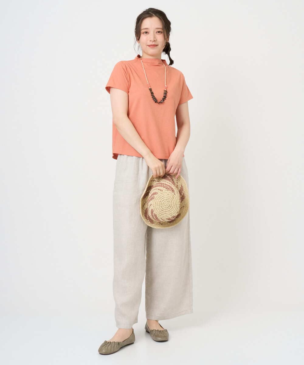 NGKGE48110 GIANNI LO GIUDICE(ジャンニ ロ ジュディチェ) [洗える・日本製]綿麻ボトルネック天竺カットソー ライトブルー