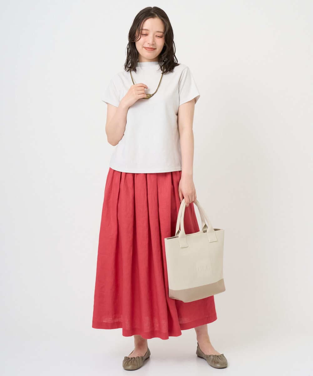 NGKGE48110 GIANNI LO GIUDICE(ジャンニ ロ ジュディチェ) [洗える・日本製]綿麻ボトルネック天竺カットソー ライトブルー