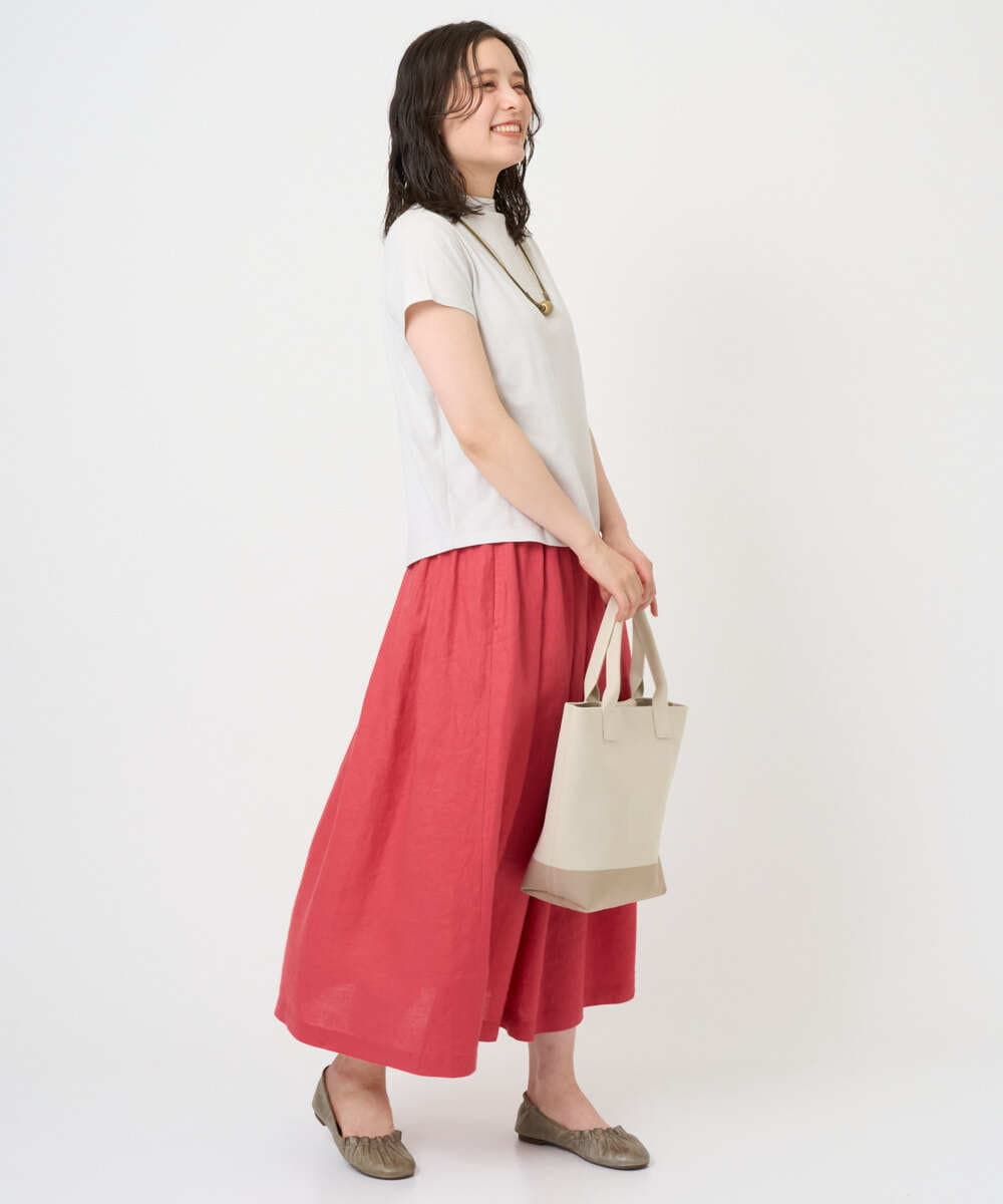 NGKGE48110 GIANNI LO GIUDICE(ジャンニ ロ ジュディチェ) [洗える・日本製]綿麻ボトルネック天竺カットソー ライトブルー