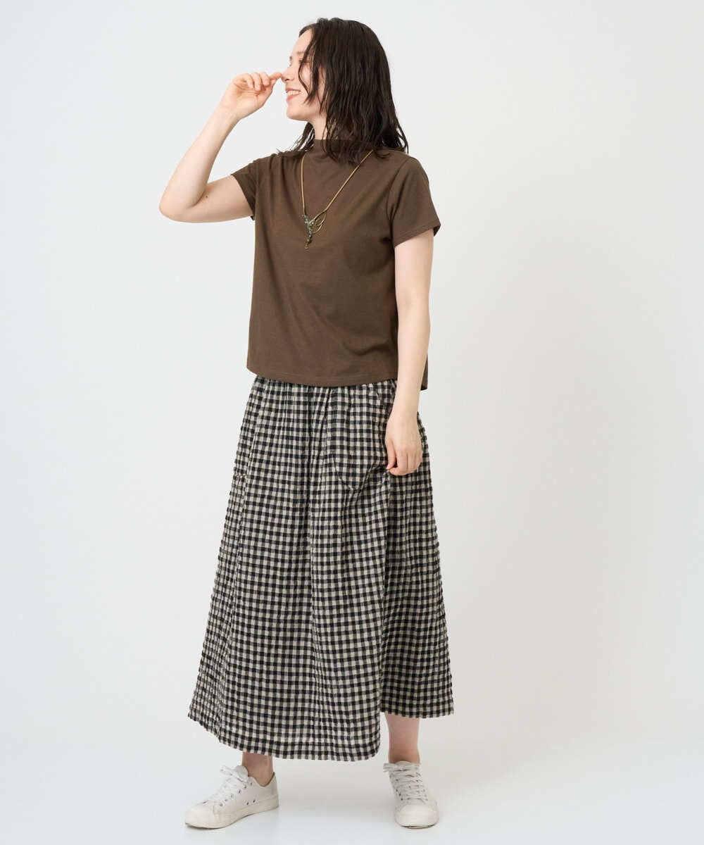 NGKGE48110 GIANNI LO GIUDICE(ジャンニ ロ ジュディチェ) [洗える・日本製]綿麻ボトルネック天竺カットソー ライトブルー