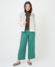 NGKGE48110 GIANNI LO GIUDICE(ジャンニ ロ ジュディチェ) [洗える・日本製]綿麻ボトルネック天竺カットソー ライトブルー