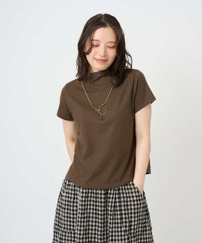 NGKGE48110 GIANNI LO GIUDICE [洗える・日本製]綿麻ボトルネック天竺カットソー