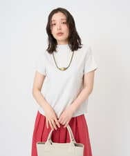 NGKGE48110 GIANNI LO GIUDICE(ジャンニ ロ ジュディチェ) [洗える・日本製]綿麻ボトルネック天竺カットソー ライトグレー