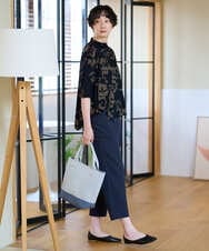 NGKGE50270 GIANNI LO GIUDICE(ジャンニ ロ ジュディチェ) [洗える・日本製]アイアスポップフラワープリントイレヘムカットソー カーキ