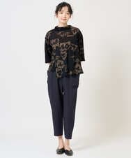 NGKGE50270 GIANNI LO GIUDICE(ジャンニ ロ ジュディチェ) [洗える・日本製]アイアスポップフラワープリントイレヘムカットソー カーキ