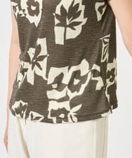 NGKGE51230 GIANNI LO GIUDICE(ジャンニ ロ ジュディチェ) [洗える・日本製]アイアスポップフラワープリントカットソー カーキ