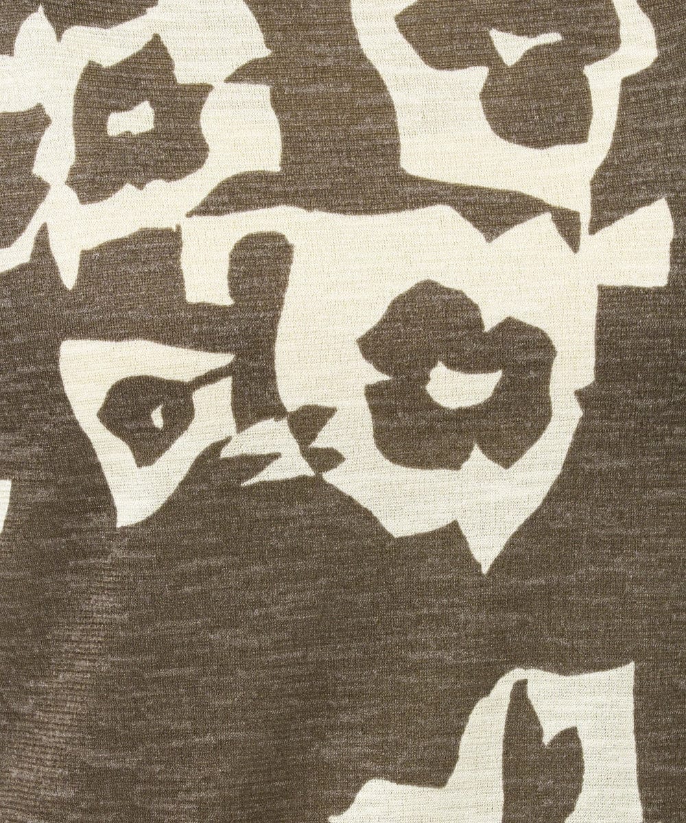 NGKGE51230 GIANNI LO GIUDICE(ジャンニ ロ ジュディチェ) [洗える・日本製]アイアスポップフラワープリントカットソー カーキ