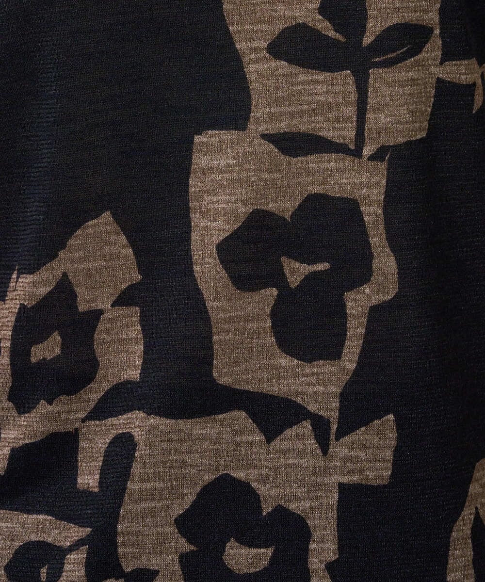 NGKGE51230 GIANNI LO GIUDICE(ジャンニ ロ ジュディチェ) [洗える・日本製]アイアスポップフラワープリントカットソー カーキ