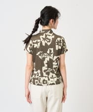 NGKGE51230 GIANNI LO GIUDICE(ジャンニ ロ ジュディチェ) [洗える・日本製]アイアスポップフラワープリントカットソー カーキ