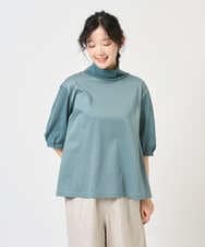 NGKGE52180 GIANNI LO GIUDICE(ジャンニ ロ ジュディチェ) [洗える・日本製]天竺シルケットカットソー ライトブルー