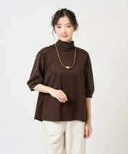 NGKGE52180 GIANNI LO GIUDICE(ジャンニ ロ ジュディチェ) [洗える・日本製]天竺シルケットカットソー ブラウン