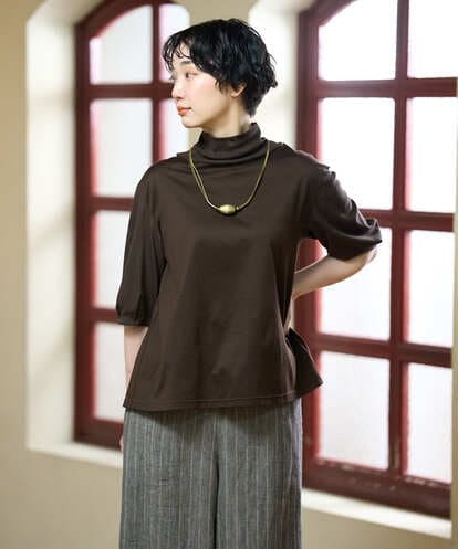 NGKGE52180 GIANNI LO GIUDICE [洗える・日本製]天竺シルケットカットソー