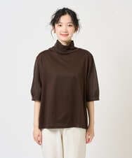 NGKGE52180 GIANNI LO GIUDICE(ジャンニ ロ ジュディチェ) [洗える・日本製]天竺シルケットカットソー ブラウン