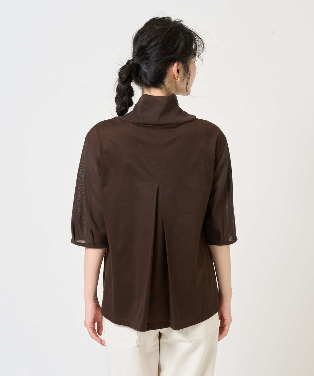 NGKGE52180 GIANNI LO GIUDICE(ジャンニ ロ ジュディチェ) [洗える・日本製]天竺シルケットカットソー ブラウン