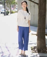 NGKGE55180 GIANNI LO GIUDICE(ジャンニ ロ ジュディチェ) [洗える・日本製]クールローレル天竺ロゴカットソー ホワイト