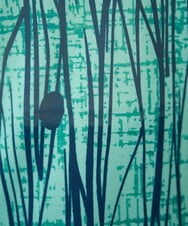 NGKGF32180 GIANNI LO GIUDICE(ジャンニ ロ ジュディチェ) [洗える・日本製]幾何ストライププリントカットソー グリーン×ネイビー