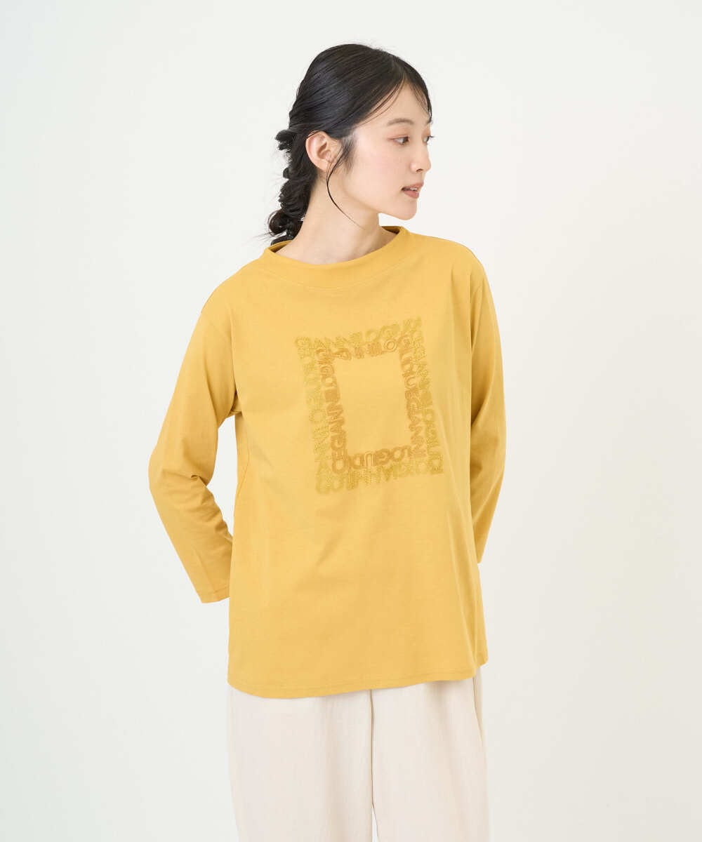 NGKGF34180 GIANNI LO GIUDICE(ジャンニ ロ ジュディチェ) [洗える・日本製]ハイゲージ天竺カットソー イエロー