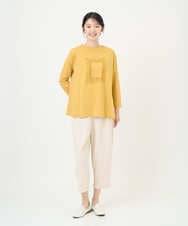 NGKGF34180 GIANNI LO GIUDICE(ジャンニ ロ ジュディチェ) [洗える・日本製]ハイゲージ天竺カットソー イエロー