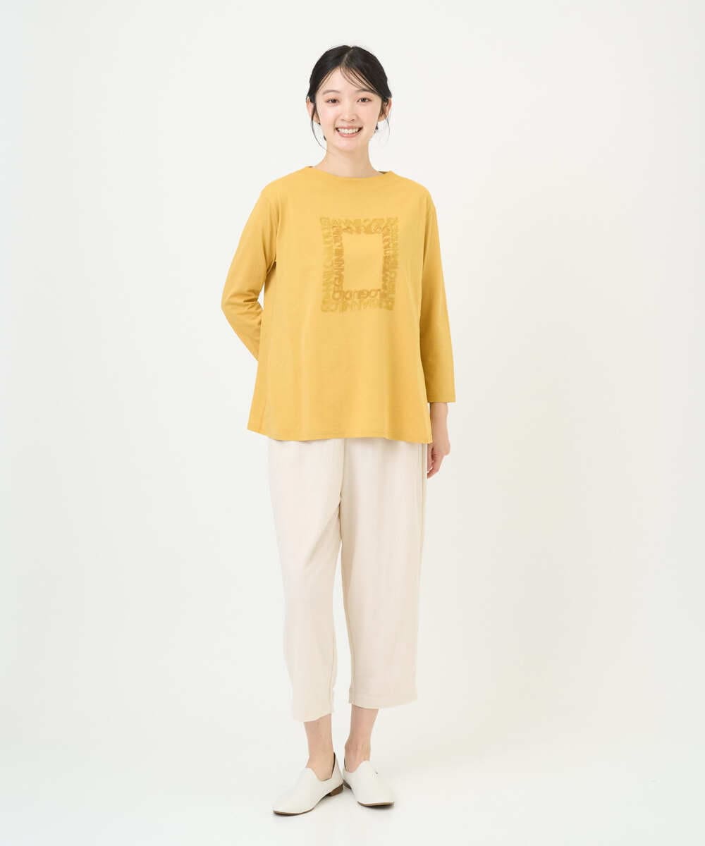 NGKGF34180 GIANNI LO GIUDICE(ジャンニ ロ ジュディチェ) [洗える・日本製]ハイゲージ天竺カットソー イエロー