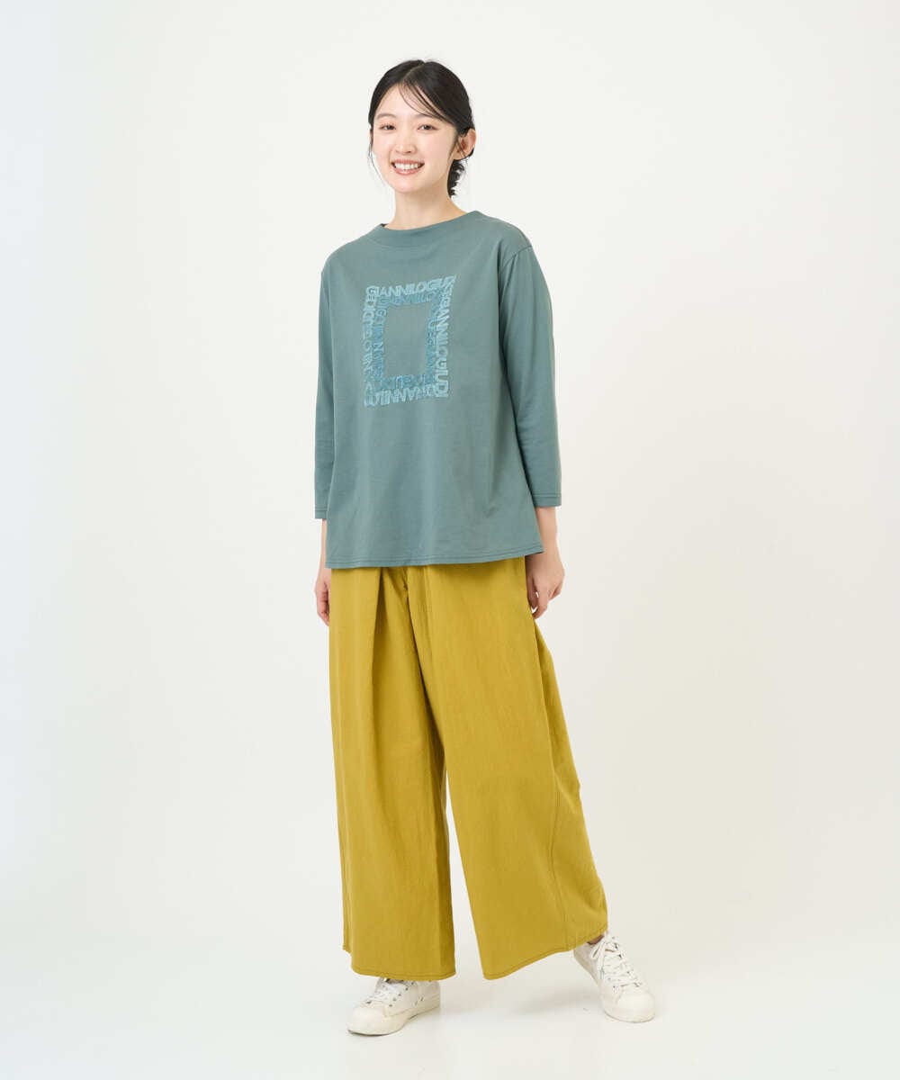 NGKGF34180 GIANNI LO GIUDICE(ジャンニ ロ ジュディチェ) [洗える・日本製]ハイゲージ天竺カットソー イエロー