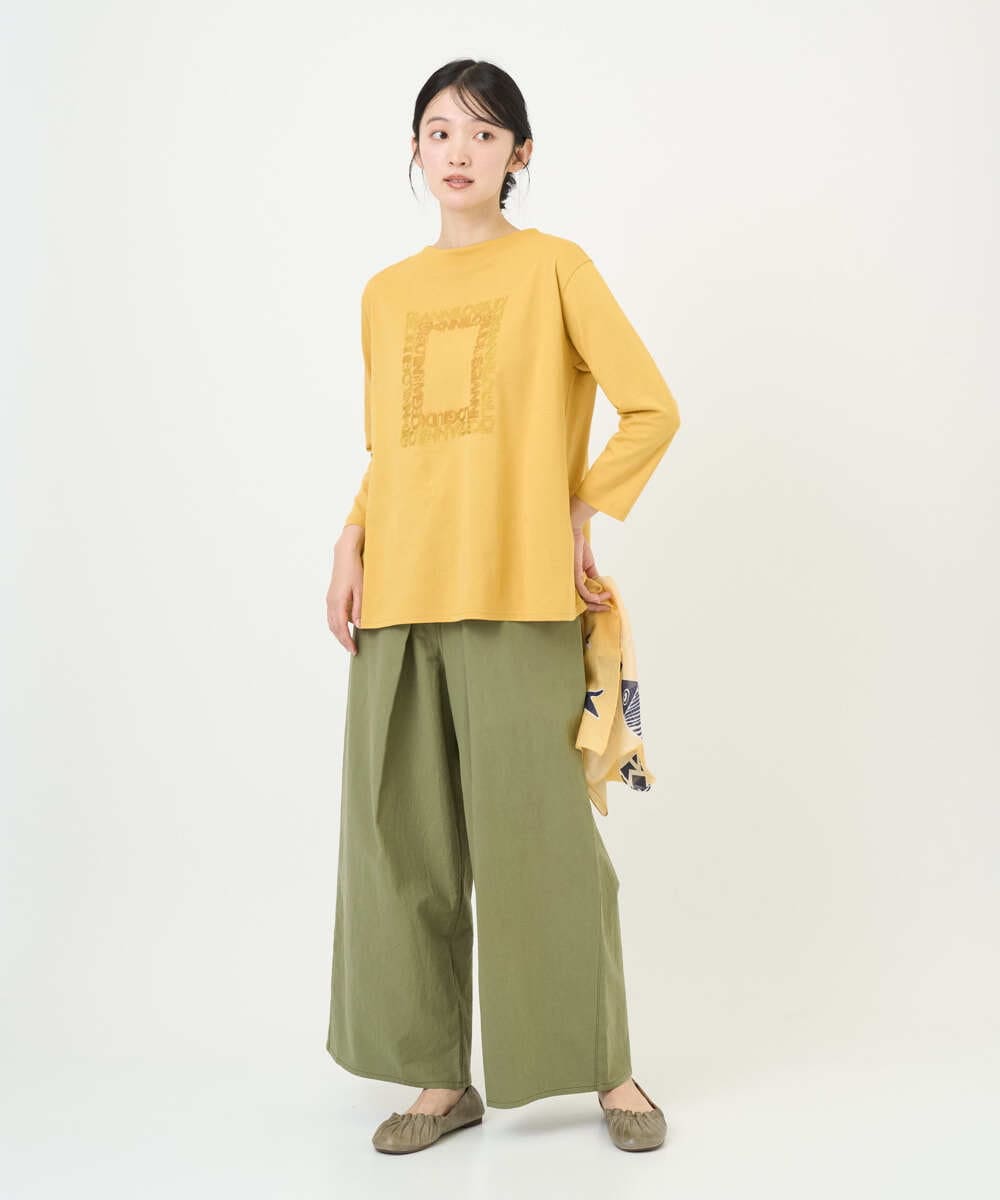 NGKGF34180 GIANNI LO GIUDICE(ジャンニ ロ ジュディチェ) [洗える・日本製]ハイゲージ天竺カットソー イエロー