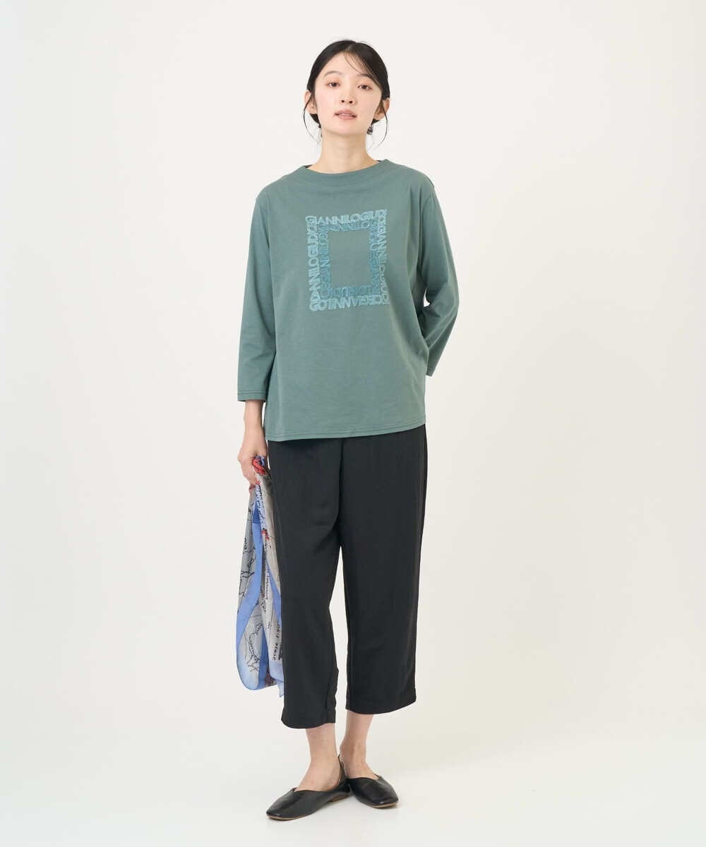 NGKGF34180 GIANNI LO GIUDICE(ジャンニ ロ ジュディチェ) [洗える・日本製]ハイゲージ天竺カットソー イエロー