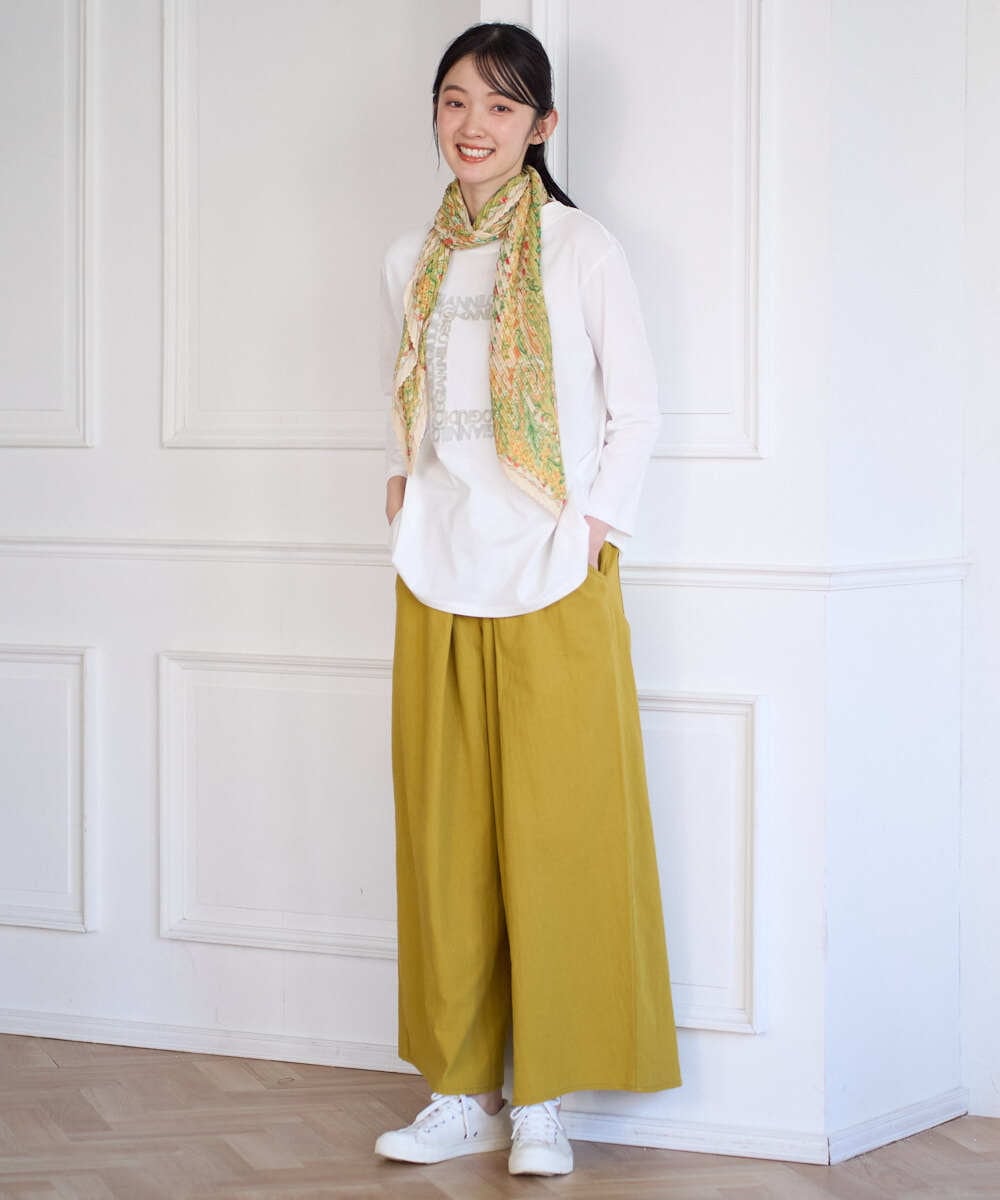 NGKGF34180 GIANNI LO GIUDICE(ジャンニ ロ ジュディチェ) [洗える・日本製]ハイゲージ天竺カットソー イエロー