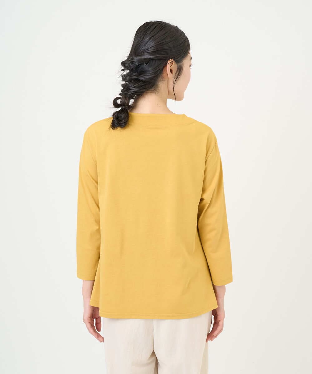 NGKGF34180 GIANNI LO GIUDICE(ジャンニ ロ ジュディチェ) [洗える・日本製]ハイゲージ天竺カットソー イエロー