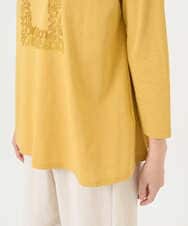 NGKGF34180 GIANNI LO GIUDICE(ジャンニ ロ ジュディチェ) [洗える・日本製]ハイゲージ天竺カットソー イエロー