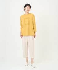 NGKGF34180 GIANNI LO GIUDICE(ジャンニ ロ ジュディチェ) [洗える・日本製]ハイゲージ天竺カットソー イエロー