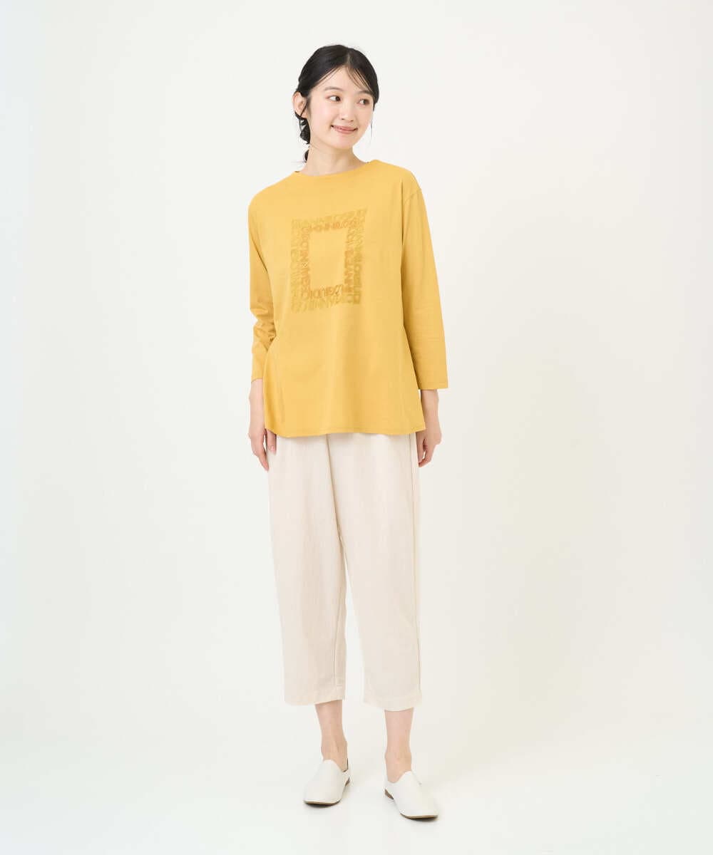 NGKGF34180 GIANNI LO GIUDICE(ジャンニ ロ ジュディチェ) [洗える・日本製]ハイゲージ天竺カットソー イエロー