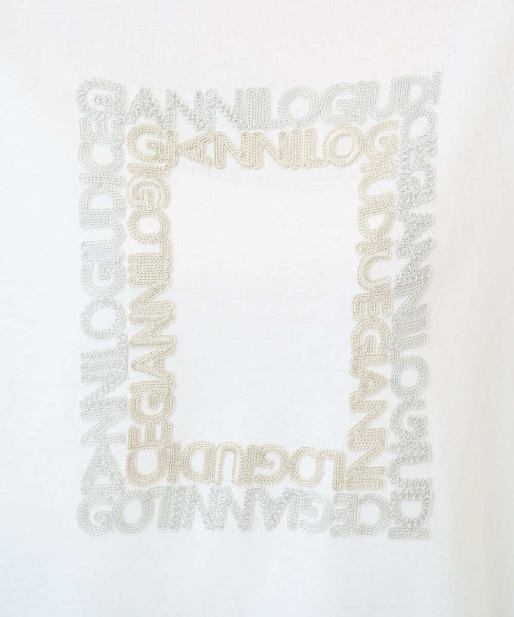 NGKGF34180 GIANNI LO GIUDICE(ジャンニ ロ ジュディチェ) [洗える・日本製]ハイゲージ天竺カットソー ホワイト