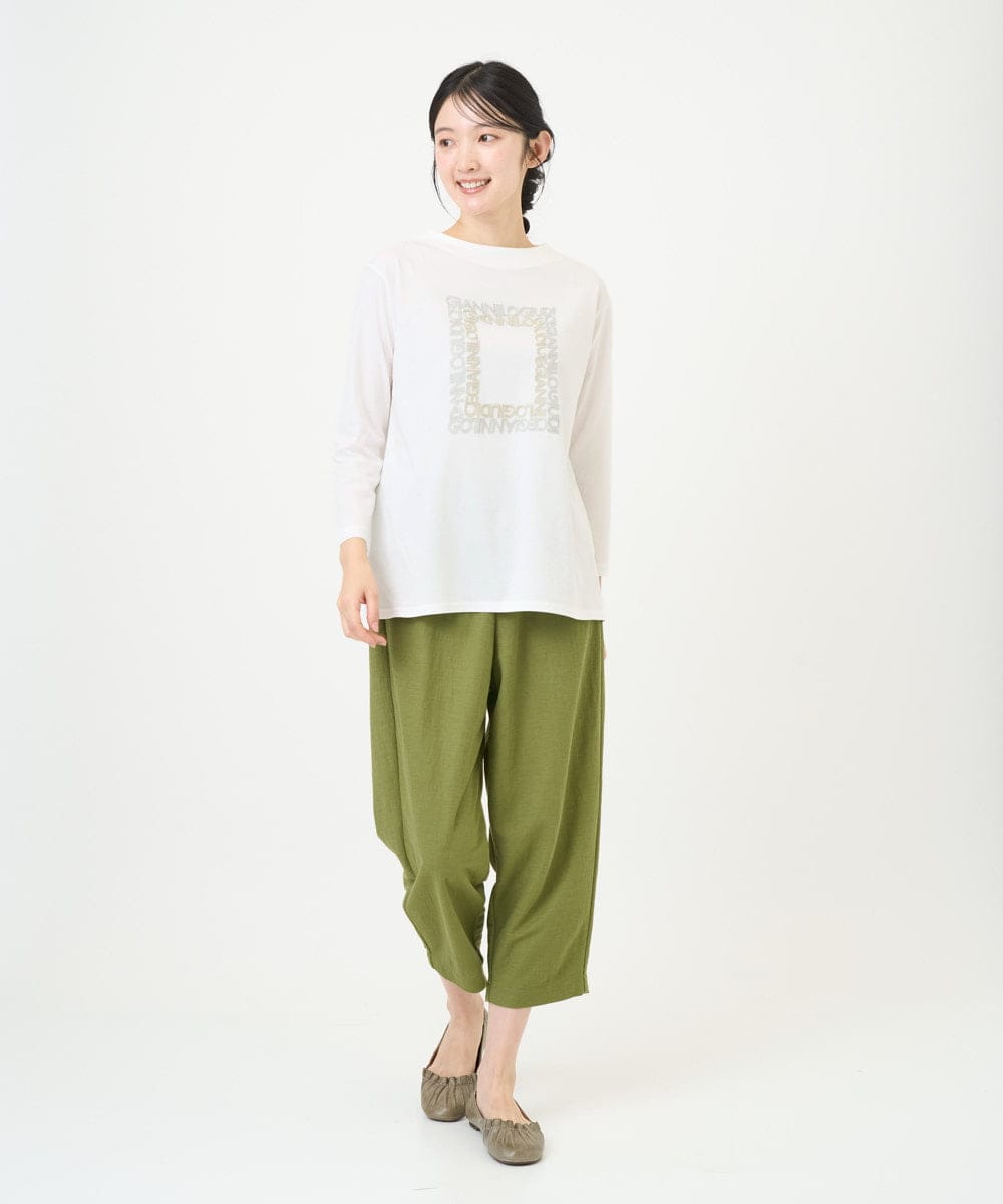 NGKGF34180 GIANNI LO GIUDICE(ジャンニ ロ ジュディチェ) [洗える・日本製]ハイゲージ天竺カットソー ホワイト